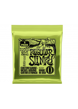 СТРУНЫ ДЛЯ ЭЛЕКТРОГИТАРЫ ERNIE BALL 3221 NICKEL WOUND SLINKY REGULAR 3 PACK 10-46 ЭРНИ БОЛЛ СТРУНЫ ДЛЯ ЭЛЕКТРОГИТАРЫ ERNIE BALL 3221 NICKEL WOUND SLINKY REGULAR 3 PACK 10-46 ЭРНИ БОЛЛ