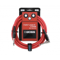 Инструментальный кабель Boss BIC-10A Red (3м) угловой/прямой 1/4 JACK