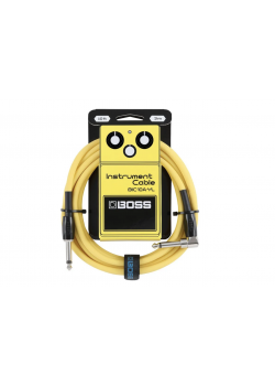 Инструментальный кабель Boss BIC-10A Yellow (3м) угловой/прямой 1/4 JACK