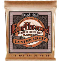 Струны для акустической гитары ERNIE BALL 2145 Earthwood Phosphor Bronze Custom Light 11.5-54