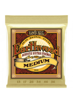 СТРУНЫ ДЛЯ АКУСТИЧЕСКОЙ ГИТАРЫ ЭРНИ БОЛЛ ERNIE BALL 2002 EARTHWOOD 80/20 BRONZE MEDIUM 13-56 
