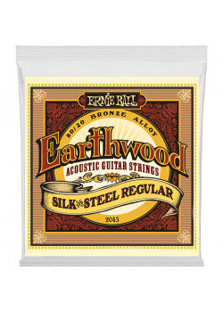 Струны для акустической гитары ERNIE BALL 2043 Earthwood Silk & Steel Regular 13-56