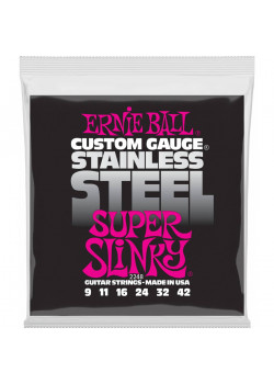 Струны для электрогитары ERNIE BALL 2248 Stainless Steel Slinky Super 9-42 Эрни Болл