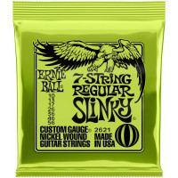 Струны для электрогитары 7-струнной Ernie Ball 2621 NICKEL WOUND SLINKY REGULAR 10-56