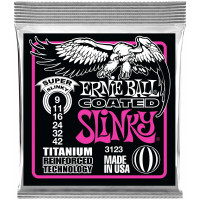 СТРУНЫ ДЛЯ ЭЛЕКТРОГИТАРЫ ЭРНИ БОЛЛ ERNIE BALL 3123 RPS COATED TITANIUM SLINKY SUPER 9-42