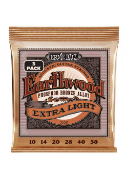 Струны для акустической гитары ERNIE BALL 3550 набор из 3-х комплектов струн Струны для акустической гитары ERNIE BALL 3550 набор из 3-х комплектов струн