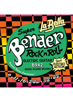 B942 The Bender Super Комплект струн для электрогитары, никелированные, 9-42, La Bella