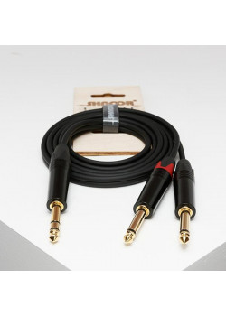 JS2JM-1,5m Y-кабель 6,3 мм стереоджек - 2 моно-джека 6,3 мм, 1,5м, SHNOOR