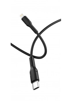 00-00028378 Кабель GP21TL Type-C (m)-Lightning (m) 3.0A 27W силикон черный, GoPower