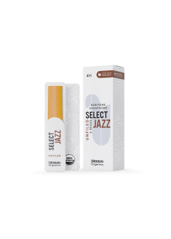 ORRS05BSX4H Organic Select Jazz Unfiled Трости для саксофона баритон, размер 4H, 5шт, D'Addario