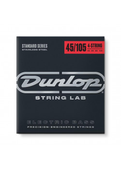 DBS45105 Комплект струн для бас-гитары, нерж.сталь, Medium, 45-105, Dunlop