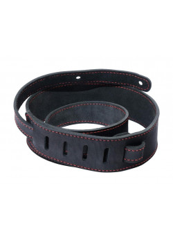 LS.C.002 Ремень для гитары, кожаный, черный, LionStraps