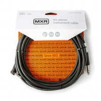 DCIST20R MXR Кабель инструментальный, стерео, прямой/угловой, 6м, Dunlop