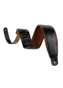 M26PD-BLK-TAN Amped Leather Series Ремень для гитары, кожаный, черный/коричневый, Levy's