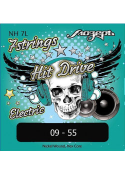 NH-7L Hit Drive Комплект струн для 7-струнной электрогитары, Light, 9-55, никель, Мозеръ