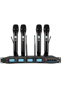 LS-214-4M Беспроводная микрофонная система, 4 ручных передатчика, LAudio
