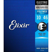 12050 POLYWEB Комплект струн для электрогитары, Light, никелированная сталь, 10-46, Elixir