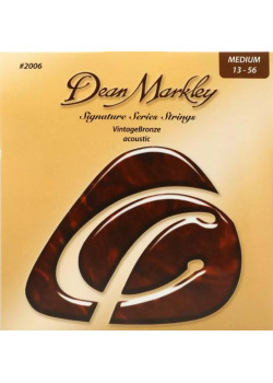 DM2006 Vintage Bronze Комплект струн для акустической гитары, бронза 85/15, 13-56, Dean Markley