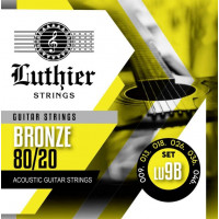 LU-9B Комплект струн для акустической гитары, бронза 80/20, 9-46, Luthier