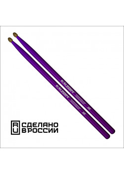 7KLHBVL5B Violet 5B Барабанные палочки, граб, флуоресцентные фиолетовые, Kaledin Drumsticks