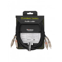 BB404-3M Кабель акустический, 2хRCA — 2хRCA, 3м, Soundking