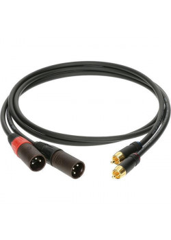 AL-RM0030 Кабель акустический RCA-XLRm, 30см, 2шт, Klotz