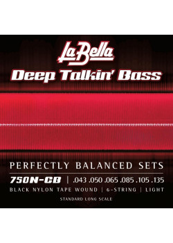 750N-CB Deep Talkin' Bass Комплект струн для 6-струнной бас-гитары, сталь/нейлон, 43-135, La Bella