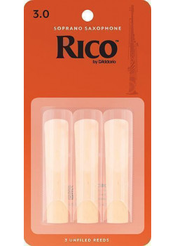 RIA0330 Rico Трости для саксофона сопрано, размер 3.0, 3шт, Rico