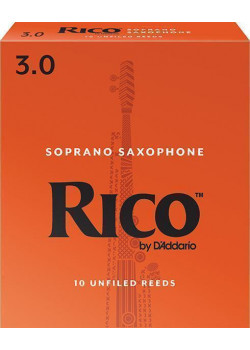 RIA1030 Rico Трости для саксофона сопрано, размер 3.0, 10шт, Rico