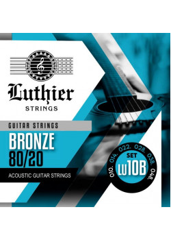 LU-10B Комплект струн для акустической гитары, бронза 80/20, 10-48, Luthier