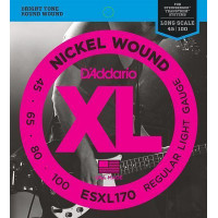 ESXL170 Nickel Wound Комплект струн для бас-гитары, Light, 45-100, шарик на 2 концах, D'Addario