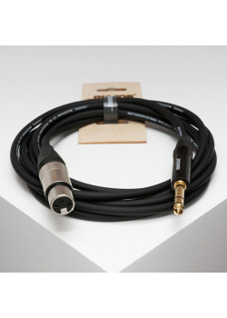 MC226-XFJS-0,3m Кабель микрофонный, XLRF-6.35мм стерео, 0.3м, SHNOOR