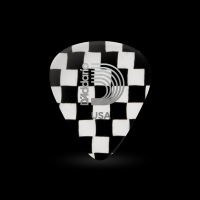 1CCB7-10 Checkerboard Медиаторы, целлулоид, расцветка шахматы, 10шт, очень толстые, Planet Waves