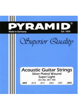 301100 Silver Wound Комплект струн для акустической гитары, 9-42, Pyramid