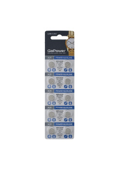 00-00023155 Alkaline Элемент питания G9/LR936/LR45/394A/194 1.5В, 10шт, GoPower