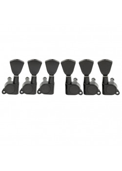 MX1345BK-3MX1346BK-3 Колки для гитары 3+3, черные, Musiclily