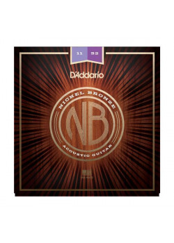 NB1152 Nickel Bronze Комплект струн для акустической гитары, Custom Light, 11-52, D'Addario