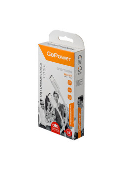 00-00022802 Кабель GP10TT-100W Type-C (m)-Type-C (m) 1.0м, 100W, белый, GoPower