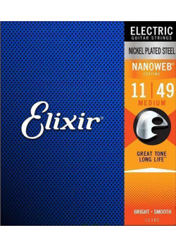 12102 NANOWEB Комплект струн для электрогитары, Medium, 11-49, Elixir