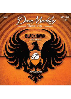 DM8012 Blackhawk Pure Bronze Комплект струн для акустической гитары,с покрытием, 12-53, Dean Markley