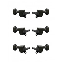 J-07-BK-3+3 Колки для гитары 3+3, черные, Metallor