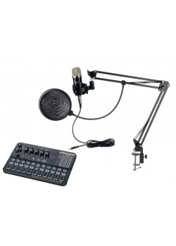V10XPRO+BM900 Набор для стрима, конференций, игровой, студийный (микрофон, звуковая карта), Foix