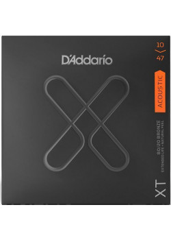 XTABR1047 XT Комплект струн для акустической гитары, бронза 80/20, 10-47, с покрытием, D'Addario XTABR1047 XT Комплект струн для акустической гитары, бронза 80/20, 10-47, с покрытием, D'Addario