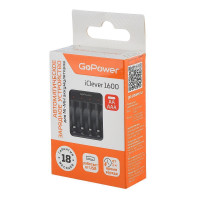 00-00031388 iClever Зарядное устройство для аккумуляторов 1600 Ni-MH/Ni-Cd 4 слота, GoPower