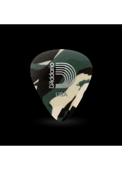 1CCF4-10 Camouflage Медиаторы, целлулоид, 10шт, средние, камуфляжная расцветка, Planet Waves
