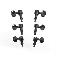 PWAT-332L Auto-Trim Колки для гитары, 3+3, локовые, черные, D'Addario