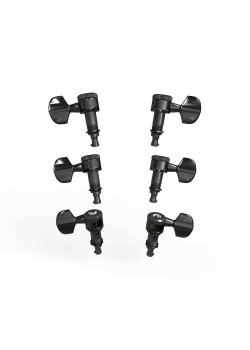 PWAT-332L Auto-Trim Колки для гитары, 3+3, локовые, черные, D'Addario