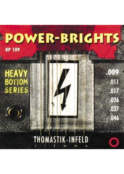 RP109 Power-Brights Heavy Bottom Комплект струн для электрогитары, 9-46, Thomastik