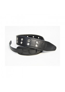 FL7000001CU Leather Custom Ремень для гитары, кожаный, черный, Fidel