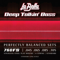 760FS Deep Talkin' Bass Комплект струн для бас-гитары, сталь, 45-105, La Bella 760FS Deep Talkin' Bass Комплект струн для бас-гитары, сталь, 45-105, La Bella